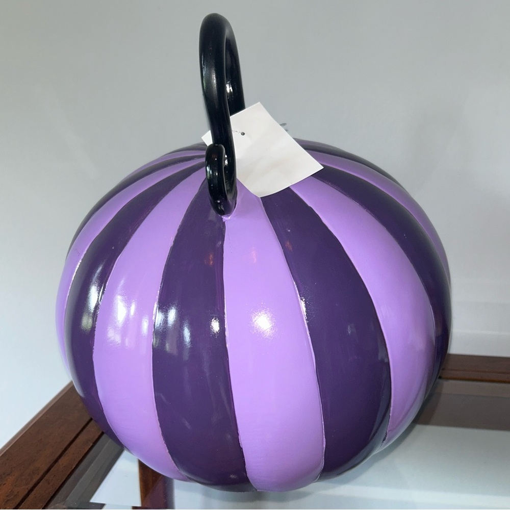 NEW Halloween Modern Vertical Purple Pumpkin - Picture 2 of 3
